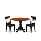 Ensemble de salle à manger - Table ronde avec 2 chaises en bois - Meubles de salle à manger modernes