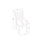 Ensemble de salle à manger 5 pièces - Table carrée et chaises - Finition acajou - Meubles de cuisine et salle à manger