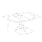Ensemble table à manger 5 pièces HomeStock en bois massif finition cerisier et crème avec 4 chaises