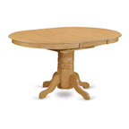 Ensemble de salle à manger ovale Tuscan 5 pièces - Table 106-152 cm avec rallonge et 4 chaises en cuir PU - HomeStock