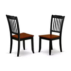 Ensemble de salle à manger 3 pièces HomeStock, table en bois massif à finition noire et cerise