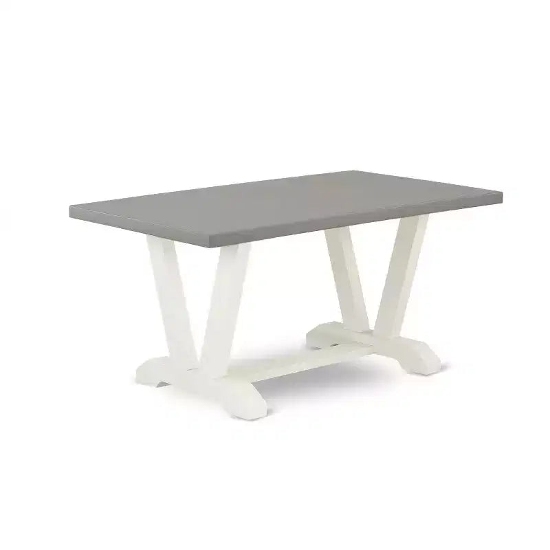 HomeStock Table à manger 5 pièces rectangulaire en bois massif finition chêne naturel avec 4 chaises Parson