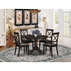 Ensemble Table à Manger Ronde - Ensemble de 5 Pièces avec Chaises - Table et Chaises Modernes