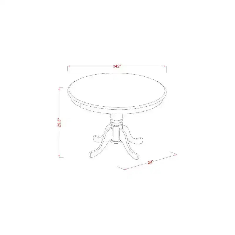Ensemble Table à Manger Ronde - Ensemble de 5 Pièces avec Chaises - Table et Chaises Modernes