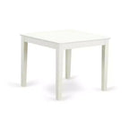 Ensemble repas moderne 5 pièces - Table carrée et 4 chaises - Pieds blanc lin - Tissu Dark Shitake