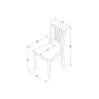 Ensemble table à manger et 2 chaises en bois 3 pièces - Table de cuisine avec 2 chaises - Assise en bois massif - Finition couleur crème