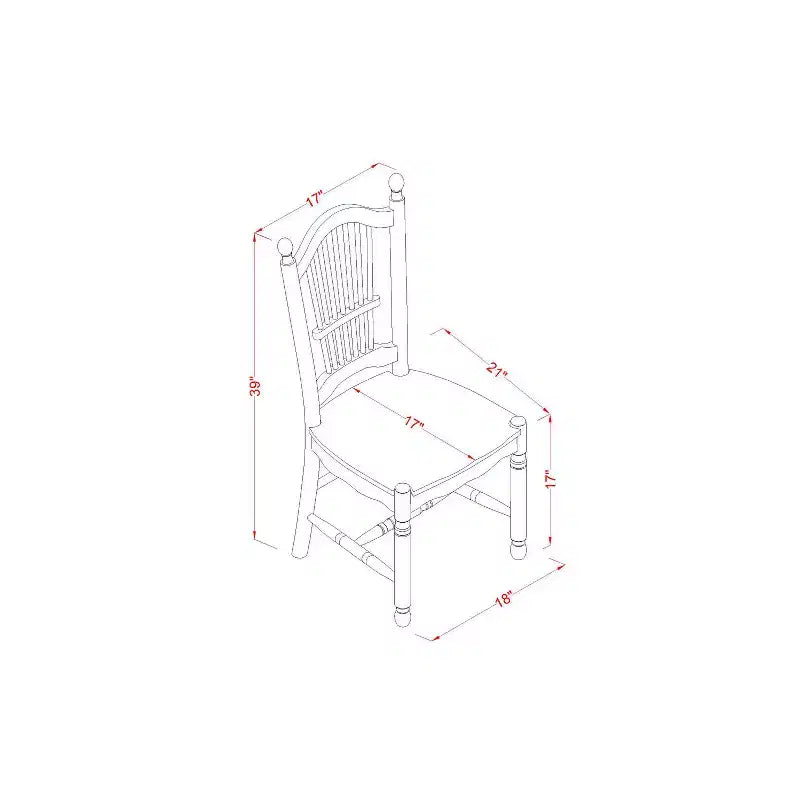 Table de salle à manger HomeStock 5 pièces ronde avec plateau en bois massif finition cerisier et crème et 4 chaises