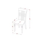 Ensemble table à manger ronde - Table de cuisine 3 pièces avec chaises, 107 cm, finition cerise noire
