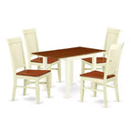 5-Piece Buttermilk and Cherry Solid Wood Top - Dining Room Set (Seats-4)