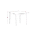 Ensemble de Pub Hauteur Comptoir - Table et Chaises Style Asiatique 3 Pièces - Ensemble Salle à Manger pour Petits Espaces - Acajou 36x36 Pouces