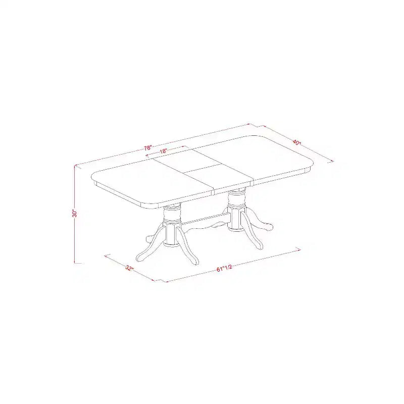 Ensemble de salle à manger du sud-ouest - Table et chaises - Ensemble de cuisine moderne