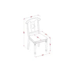Ensemble repas moderne 3 pièces – Table ronde en bois et 2 chaises Mid-Century – Finition noire