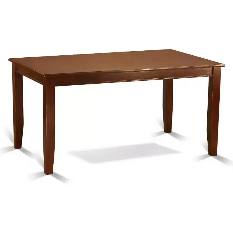 HomeStock Table de salle à manger rectangulaire 5 pièces en bois massif finition acajou avec 4 chaises