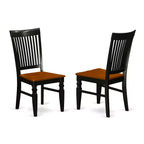 Ensemble de salle à manger rond moderne - Ensemble de 5 pièces table et chaises de cuisine - Table de 107 cm, finition cerisier noir