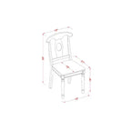 Ensemble table de cuisine 5 pièces - Table à manger ronde et 4 chaises - Design moderne - 107 cm - Finition noire et merisier