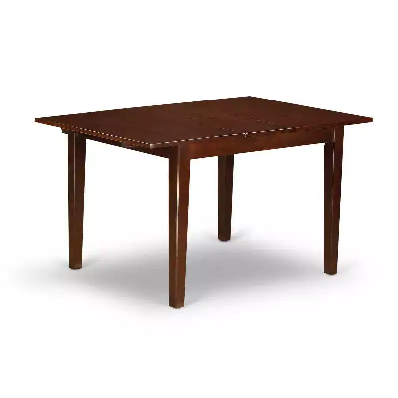 Ensemble de salle à manger HomeStock 7 pièces : table rectangulaire en bois massif finition acajou avec 6 chaises Parson