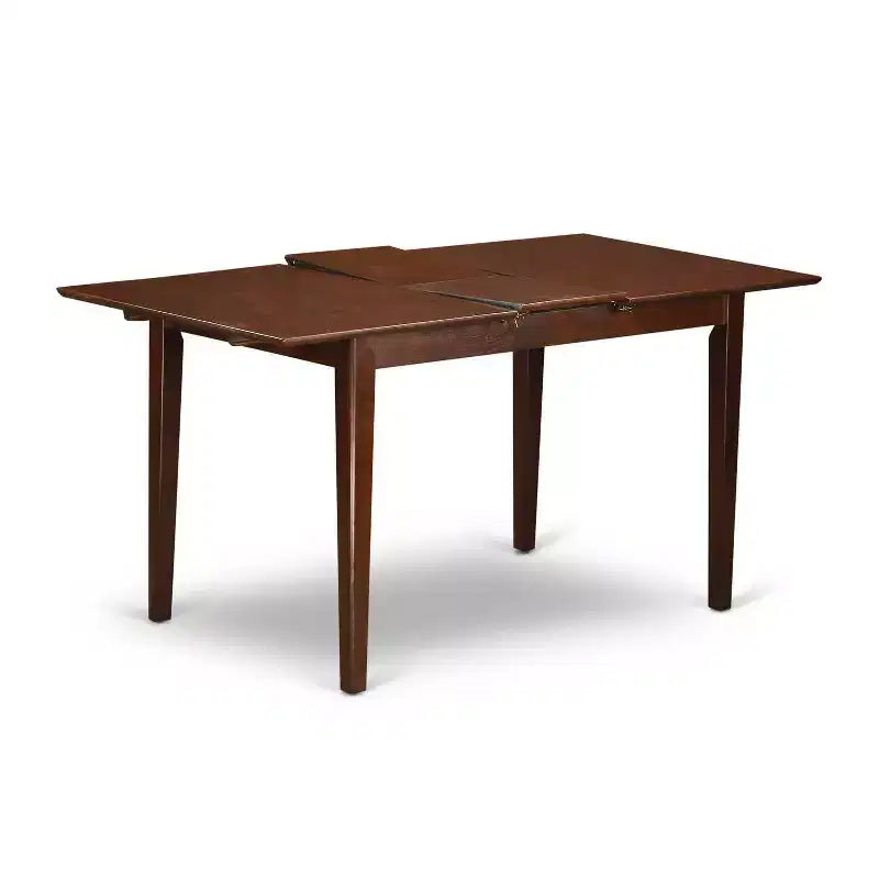 Ensemble de salle à manger moderne 6 pièces - Table en bois et chaises en similicuir - Banc inclus - 81x152 cm