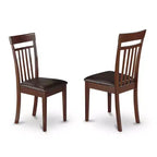Ensemble de salle à manger moderne 6 pièces - Table en bois et chaises en similicuir - Banc inclus - 81x152 cm