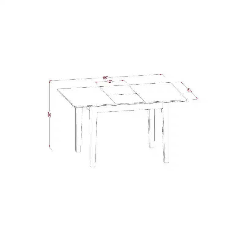 Ensemble de salle à manger moderne 6 pièces - Table en bois et chaises en similicuir - Banc inclus - 81x152 cm
