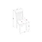 Ensemble de salle à manger victorien - Ensemble table et chaises 3 pièces - Table rectangulaire 32x54 pouces - Finition acajou