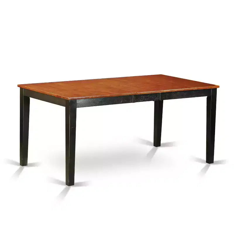 Salle à manger nordique - Ensemble table et chaises 6 pièces - Finition cerise noire - Table rectangulaire avec banc