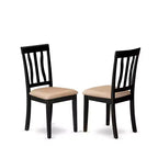 Salle à manger nordique - Ensemble table et chaises 6 pièces - Finition cerise noire - Table rectangulaire avec banc