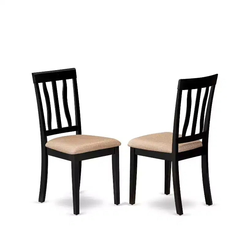 Salle à manger nordique - Ensemble table et chaises 6 pièces - Finition cerise noire - Table rectangulaire avec banc