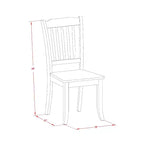 HomeStock Ensemble de salle à manger 5 pièces en bois massif finition blanc lin avec rallonges - 4 places