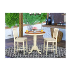 Ensemble de salle à manger hauteur comptoir - Table et 4 chaises - Style bohème moderne - Table ronde et design élégant