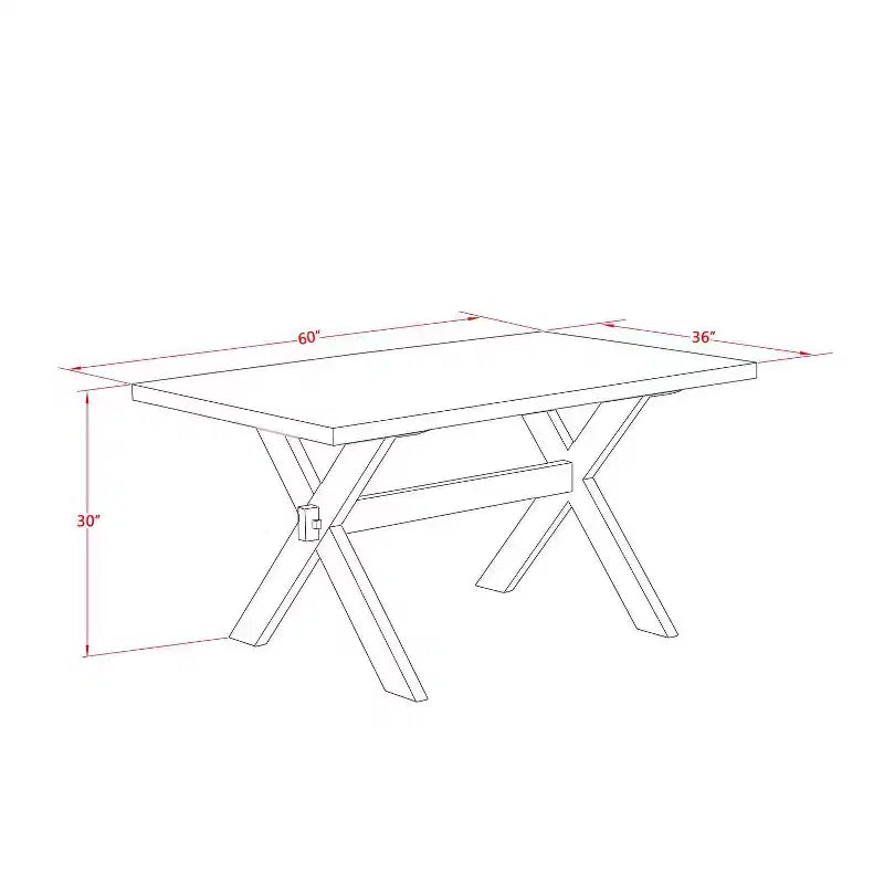 HomeStock Table à manger 6 pièces rectangulaire en bois massif finition chêne naturel avec 1 banc et 4 chaises rembourrées