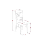Ensemble de salle à manger 5 pièces - Table de cuisine ronde et 4 chaises - Finition cerisier noir - Table de 42 pouces