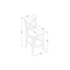 Ensemble de salle à manger hauteur comptoir – Table de pub et tabourets de bar avec dossiers – Ensemble de cuisine moderne