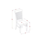 Ensemble de table de cuisine 5 pièces - Table à manger et 4 chaises - Style vintage - Finition cerisier crème