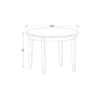 Ensemble table de cuisine 3 pièces Table et chaises rondes Blanc lin