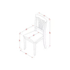 Ensemble de salle à manger ovale 5 pièces avec plateau en bois massif finition marron selle et 4 chaises avec