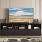 70 inch TV Stand for 80 TVs, Mid Century Modern Entertainment Center with Storage Drawer & Open Shelves, Wood Media Console Cabinet for Living Room