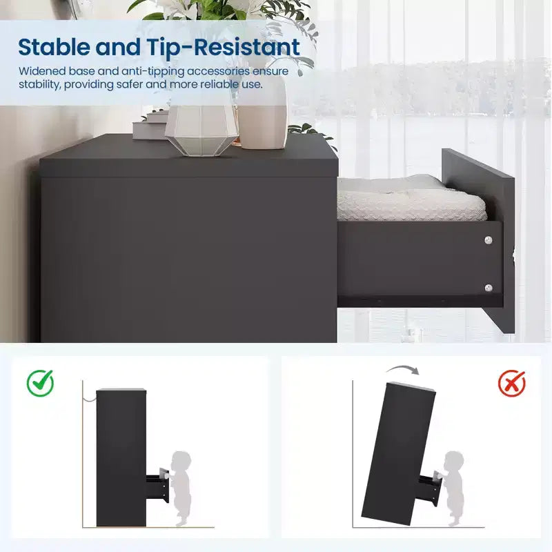 Commode à 4 tiroirs, chiffonnier, unité de rangement haute avec poignées dorées, petite commode pour chambre, salon, placard