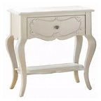 Table de nuit Royal Hampton en bois par Edalene, Blanc perlé