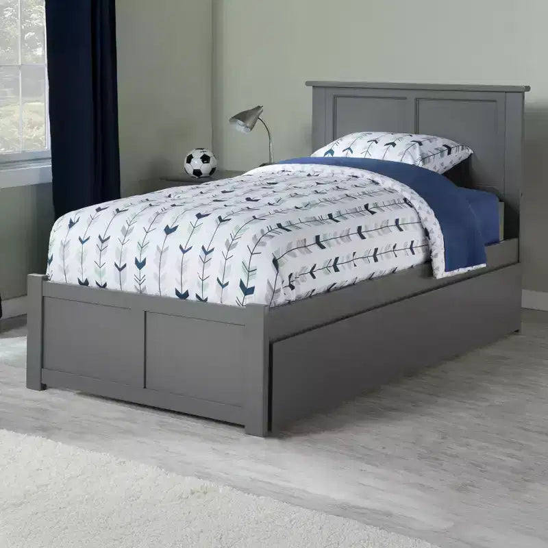 HomeStock 41,34 po H Têtes de lit autoportantes grises format jumeau avec plateforme de matelas
