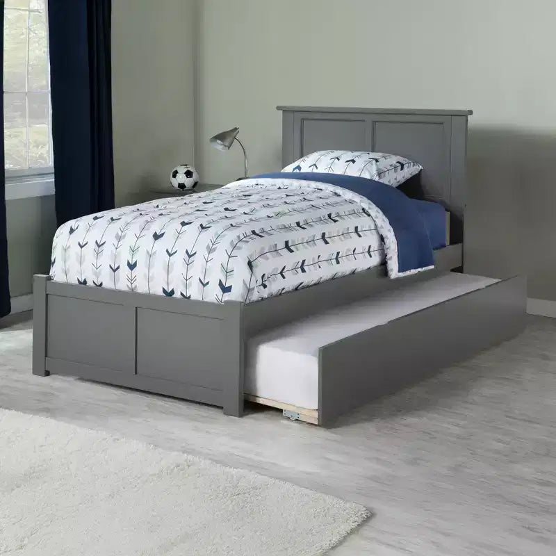 HomeStock 41,34 po H Têtes de lit autoportantes grises format jumeau avec plateforme de matelas