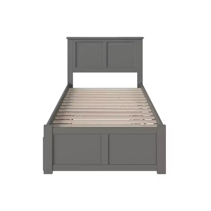 HomeStock 41,34 po H Têtes de lit autoportantes grises format jumeau avec plateforme de matelas
