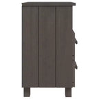 Table de chevet en pin massif gris clair - Meuble de chevet moyen