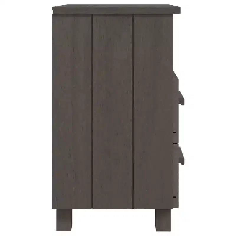 Table de chevet en pin massif gris clair - Meuble de chevet moyen