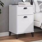 Bedside Table White Engineered wood, Plastic Medium Bedside Table