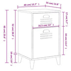 Table de chevet blanche en bois d'ingénierie, plastique Table de chevet de taille moyenne