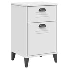 Table de chevet blanche en bois d'ingénierie, plastique Table de chevet de taille moyenne