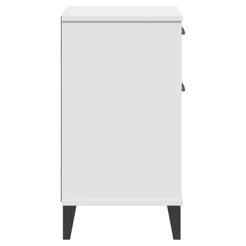 Table de chevet blanche en bois d'ingénierie, plastique Table de chevet de taille moyenne