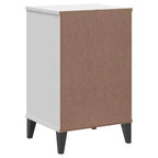 Table de chevet blanche en bois d'ingénierie, plastique Table de chevet de taille moyenne