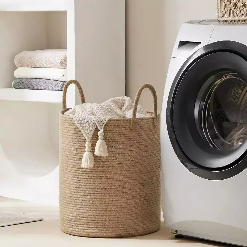 Panier à linge de Generic, panier à linge haut de 58 L, panier de nurserie pour bébé