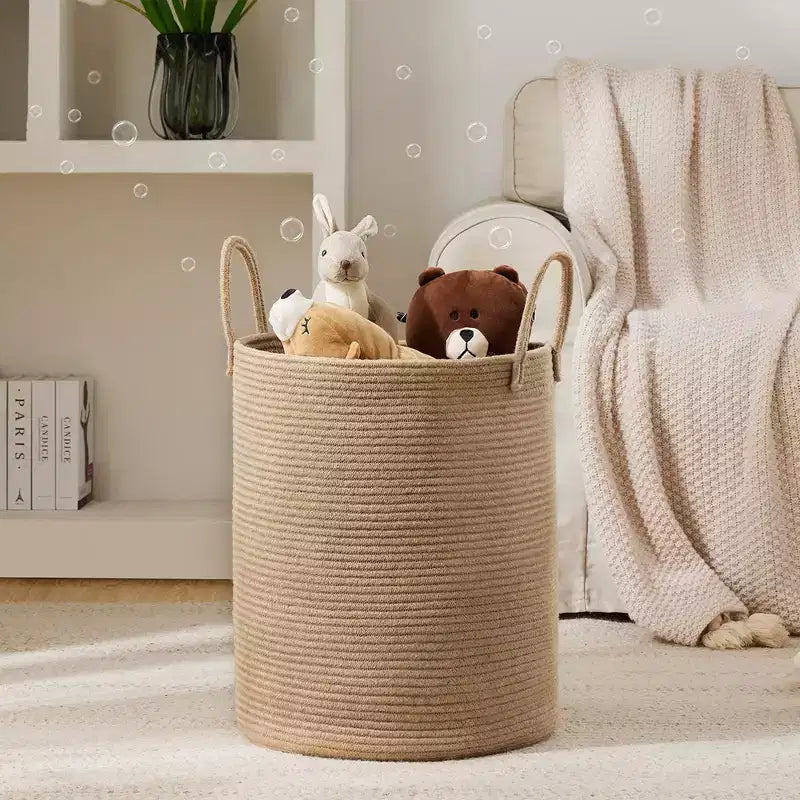 Panier à linge de Generic, panier à linge haut de 58 L, panier de nurserie pour bébé